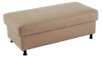 Polsterhocker modulmaster aus Stoff in Hellbraun Modulmaster MM-ZE1148 - XXL-Hocker camelfarbene Mikrofaser Galero & Fuß Z002-M01 - ca. 130 x 65 cm