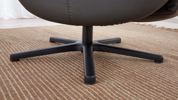 Relaxsessel modulmaster aus Leder in Anthrazit Modulmaster MM-PN1062 - Relaxsessel 1DRF anthrazitfarbenes Leder Torro & schwarzer Sternfuß V1S