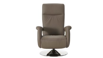 Relaxsessel modulmaster aus Leder in Dunkelbraun Modulmaster MM-PN1062 - Relaxsessel 1DRF mokkafarbenes Leder Torro & Tellerfuß V17