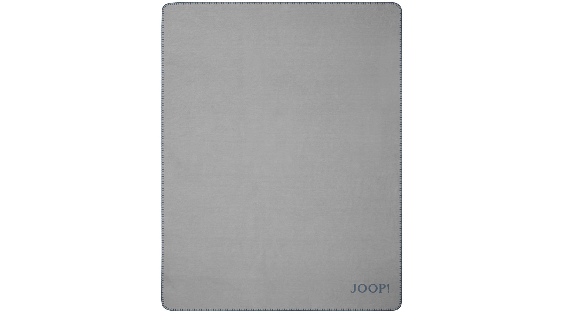 Wohndecke Biederlack® aus Stoff in Grau JOOP! Wohndecke Uni Doubleface Silber & Navy – ca. 150 x 200 cm