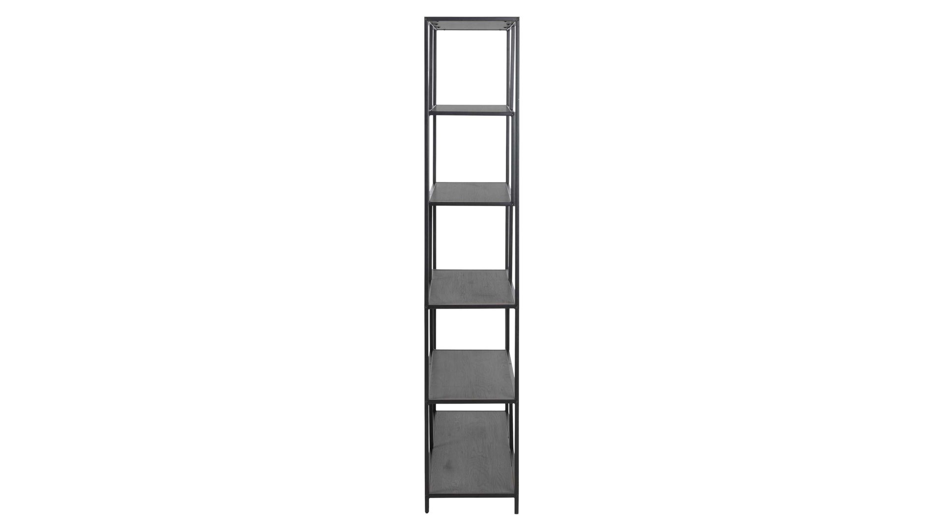 Regal Actona group aus Holz in Schwarz Regal Seaford im Industrielook als Esszimmermöbel Esche & Schwarz – ca. 114 x 185 cm