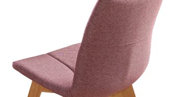 Polsterstuhl Standard furniture factory aus Stoff in Pink Polsterstuhl Tokio 1 altrosa Stoffbezug Lars 27 & Buchenholzfüße