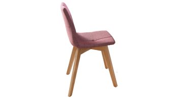 Polsterstuhl Standard furniture factory aus Stoff in Pink Polsterstuhl Tokio 1 altrosa Stoffbezug Lars 27 & Buchenholzfüße