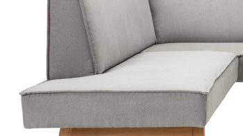 Eckbank Standard furniture factory aus Stoff in Hellgrau Eckbank Lagos hellgrauer Bezug Arizona 4411 - Stellfläche ca. 192 x 177 cm
