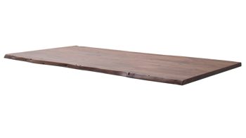 Esstisch Mca direkt aus Holz in Holzfarben Dunkel Esstisch-Serie Calabria Walnuss & gebürstetes Edelstahl-U-Gestell - ca. 220 x 100 cm