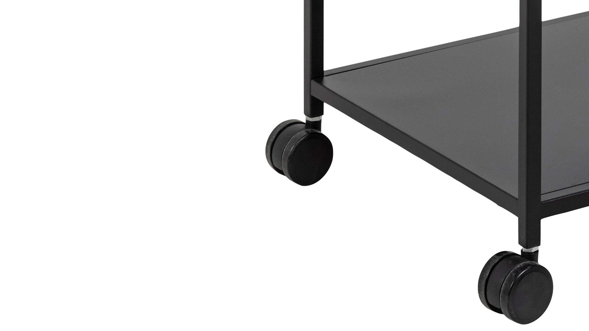 Servierwagen Actona group aus Metall in Schwarz Metallmöbel Newcastle - Servierwagen schwarzes Metall - drei Böden, Breite ca. 78 cm