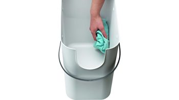 Mülleimer Rotho aus Kunststoff in Beige rotho modulares Recycling Müllsystem Albula Cappuccino - ca. 40 Liter