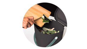 Mülleimer Rotho aus Kunststoff in Beige rotho modulares Recycling Müllsystem Albula Cappuccino - ca. 6 Liter