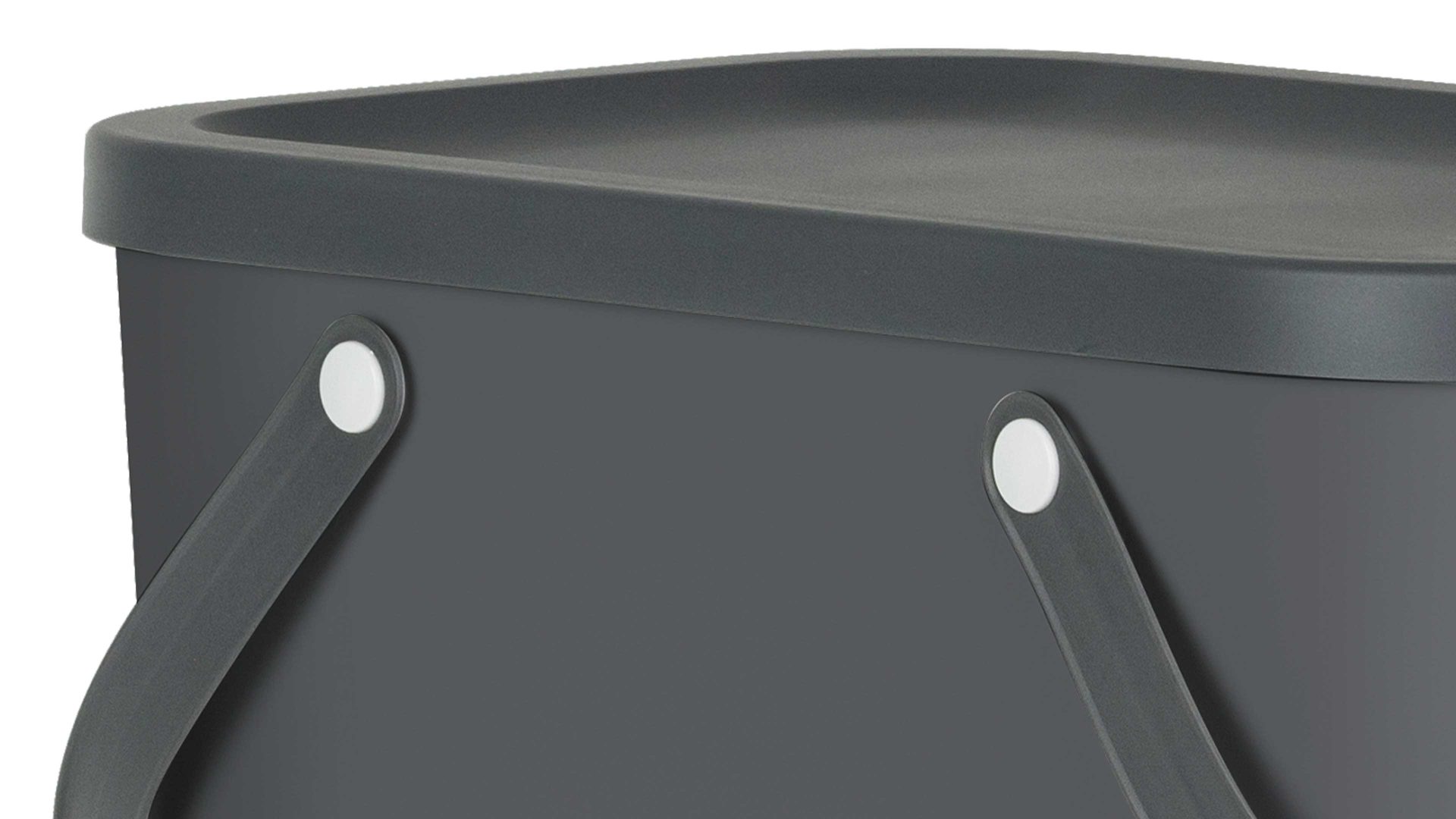 Mülleimer Rotho aus Kunststoff in Anthrazit rotho modulares Recycling Müllsystem Albula Anthrazit - ca. 25 Liter