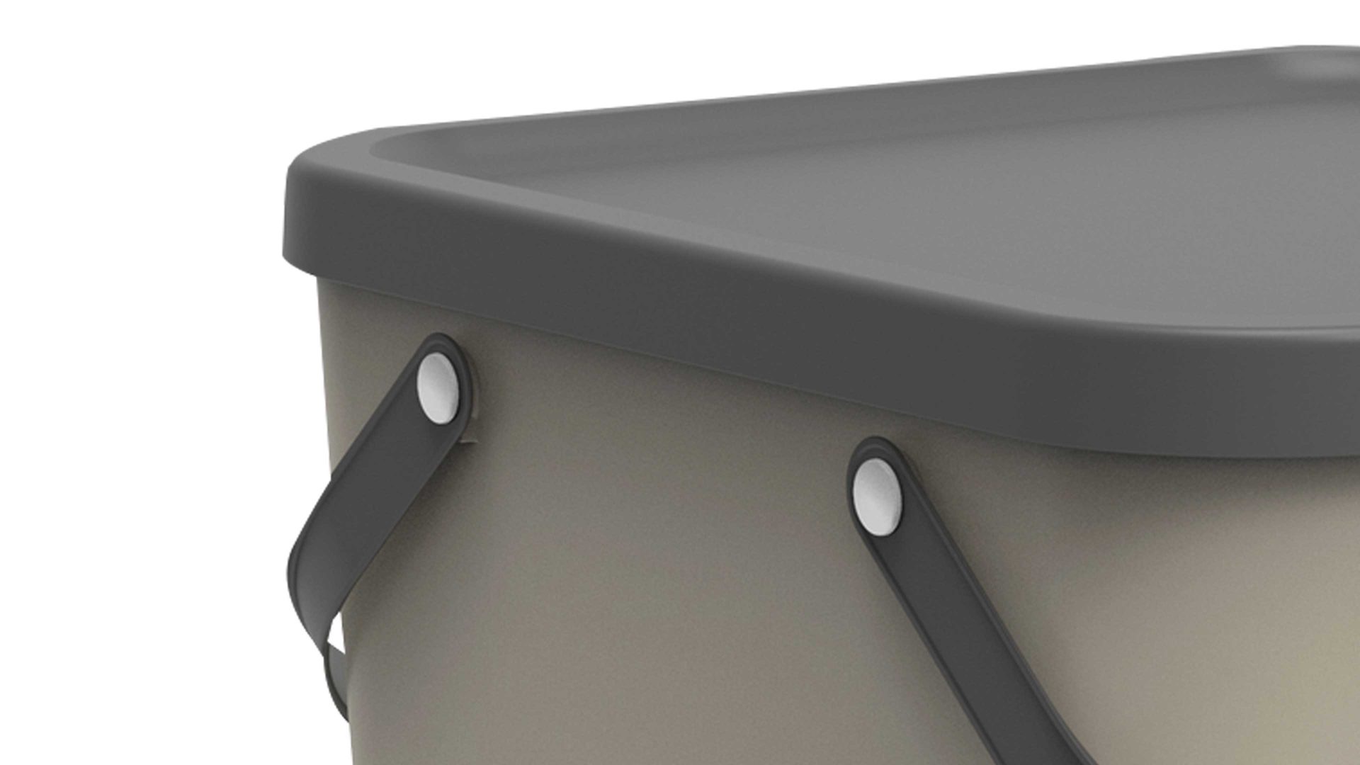 Mülleimer Rotho aus Kunststoff in Beige rotho modulares Recycling Müllsystem Albula Cappuccino - ca. 40 Liter