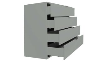 Schubladenkommode Mäusbacher i.i. aus Holz in Hellgrün Kommodenserie Bonnie - Schubladenkommode pinengrüner Mattlack - vier Schubladen, Breite ca. 119 cm