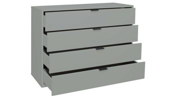 Schubladenkommode Mäusbacher i.i. aus Holz in Hellgrün Kommodenserie Bonnie - Schubladenkommode pinengrüner Mattlack - vier Schubladen, Breite ca. 119 cm