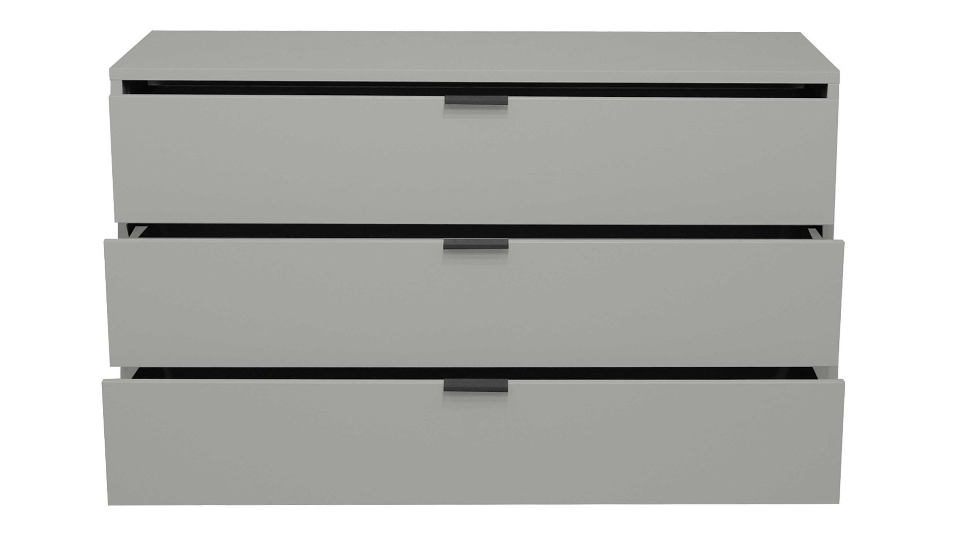 Schubladenkommode Mäusbacher i.i. aus Holz in Hellgrau Kommodenserie Bonnie - Schubladenkommode kreidegrauer Mattlack - drei Schubladen, Breite ca. 119 cm
