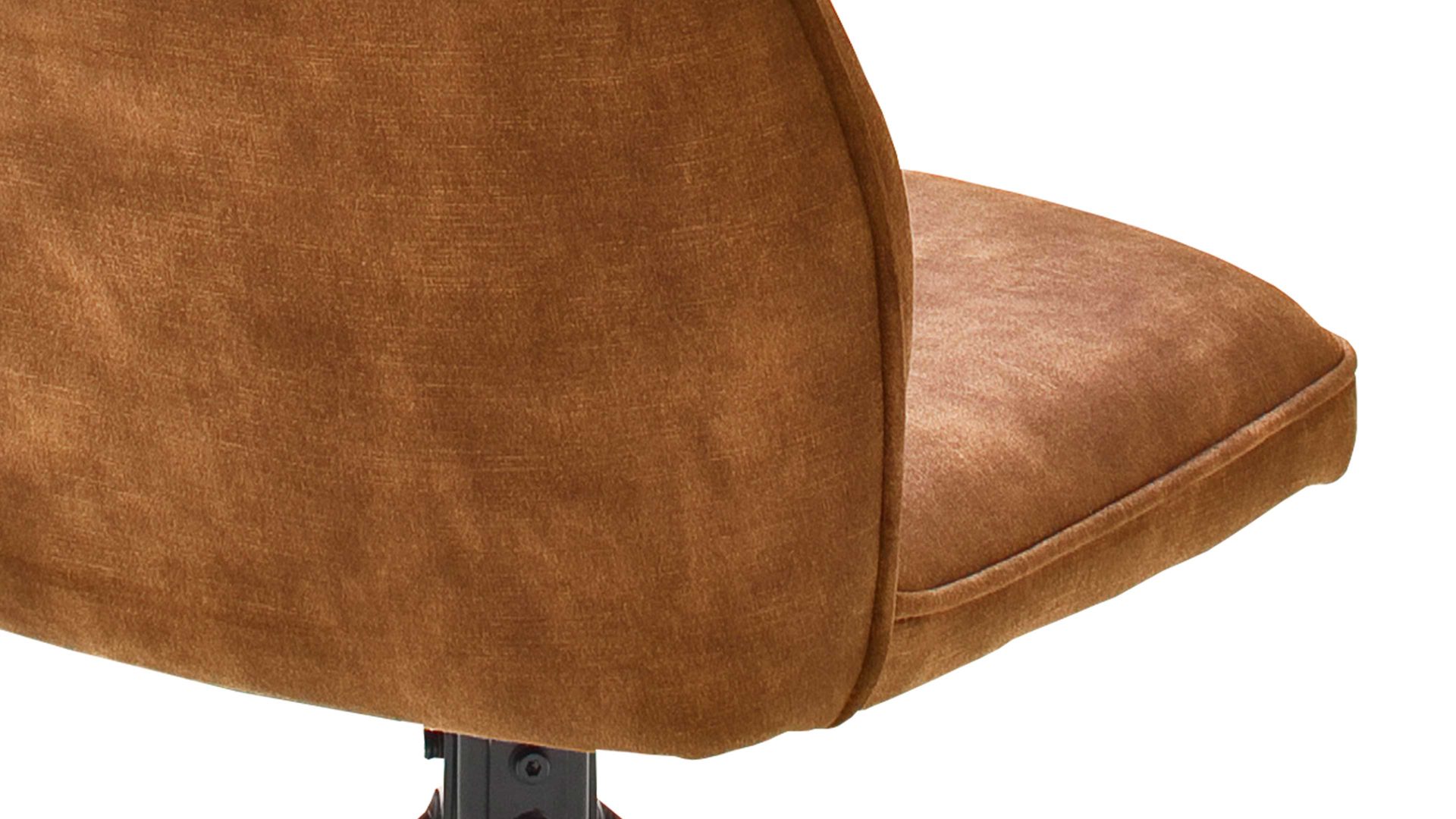 Vierfußstuhl Mca furniture aus Stoff in Orange Polsterstuhl Ottawa mit Funktion Drehfunktion - curryfarbener Velours