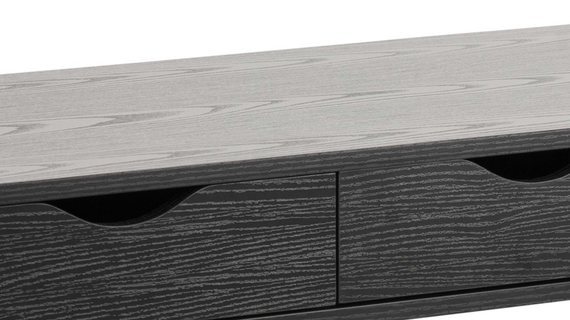 Schreibtisch Actona group aus Holz in Schwarz Schreibtisch Neptun Schwarz - ca. 110 x 50 cm