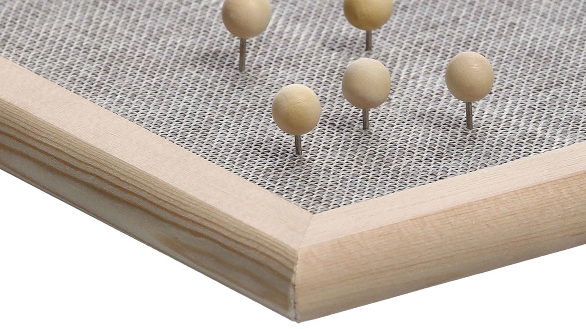 Pinnwand Zeller present aus Stoff in Grau zeller Pinboard Leinen & Kiefer - ca. 30 x 40 cm