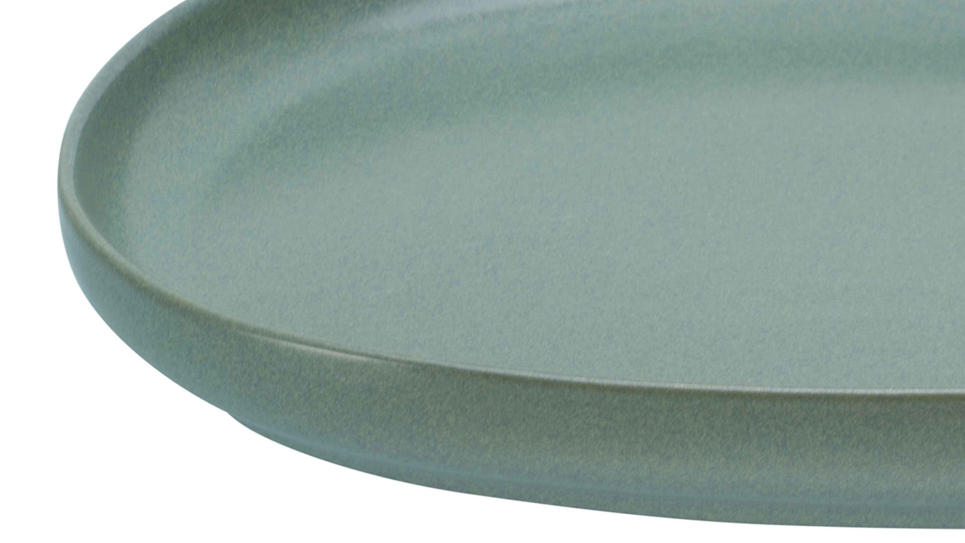 Servierplatte Creatable aus Keramik in Grün CREATABLE Uno – Servierplatte grünes Steinzeug – ca. 23 x 33 cm