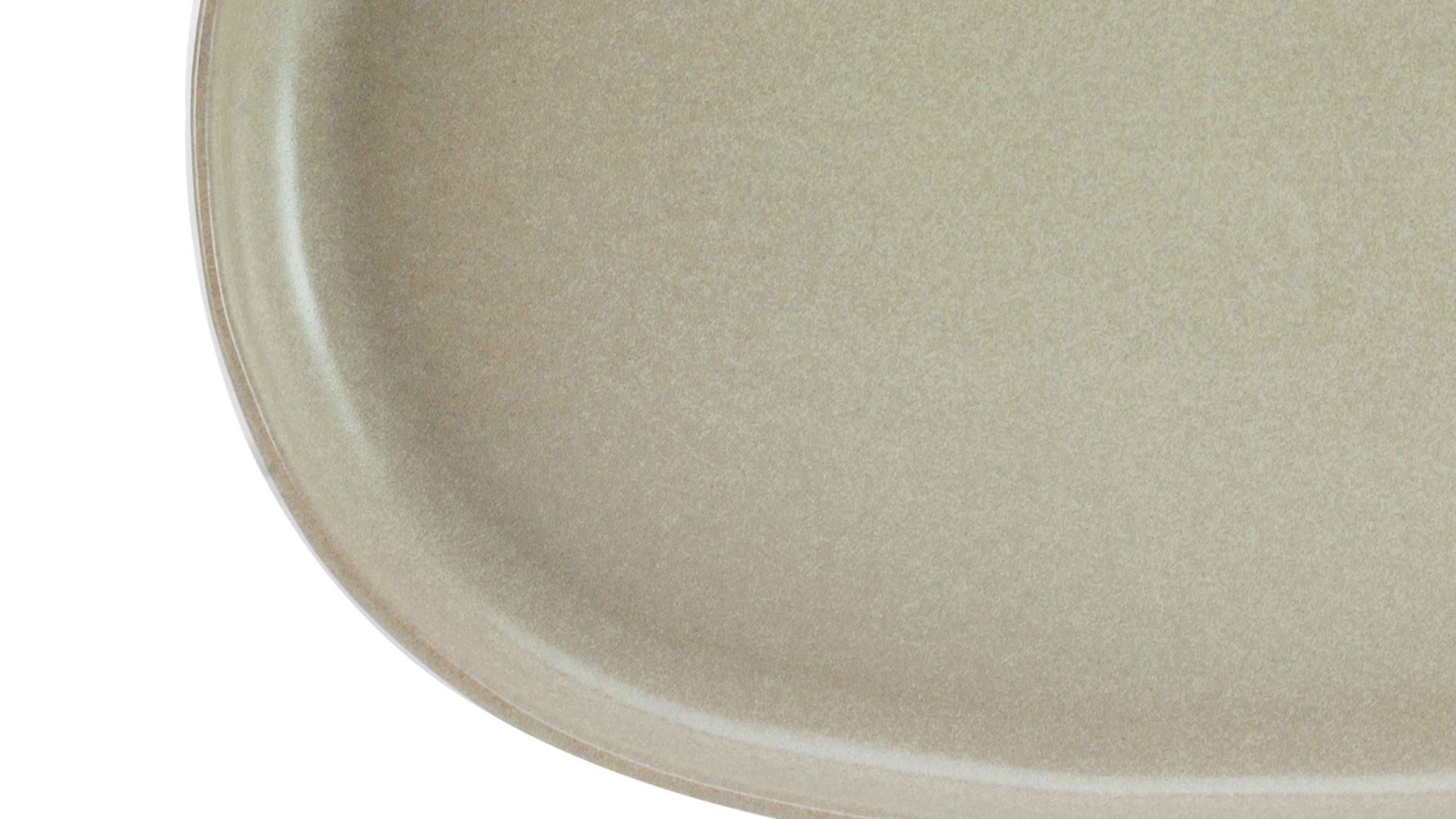 Servierplatte Creatable aus Keramik in Beige CREATABLE Uno – Servierplatte sandfarbenes Steinzeug – ca. 23 x 33 cm