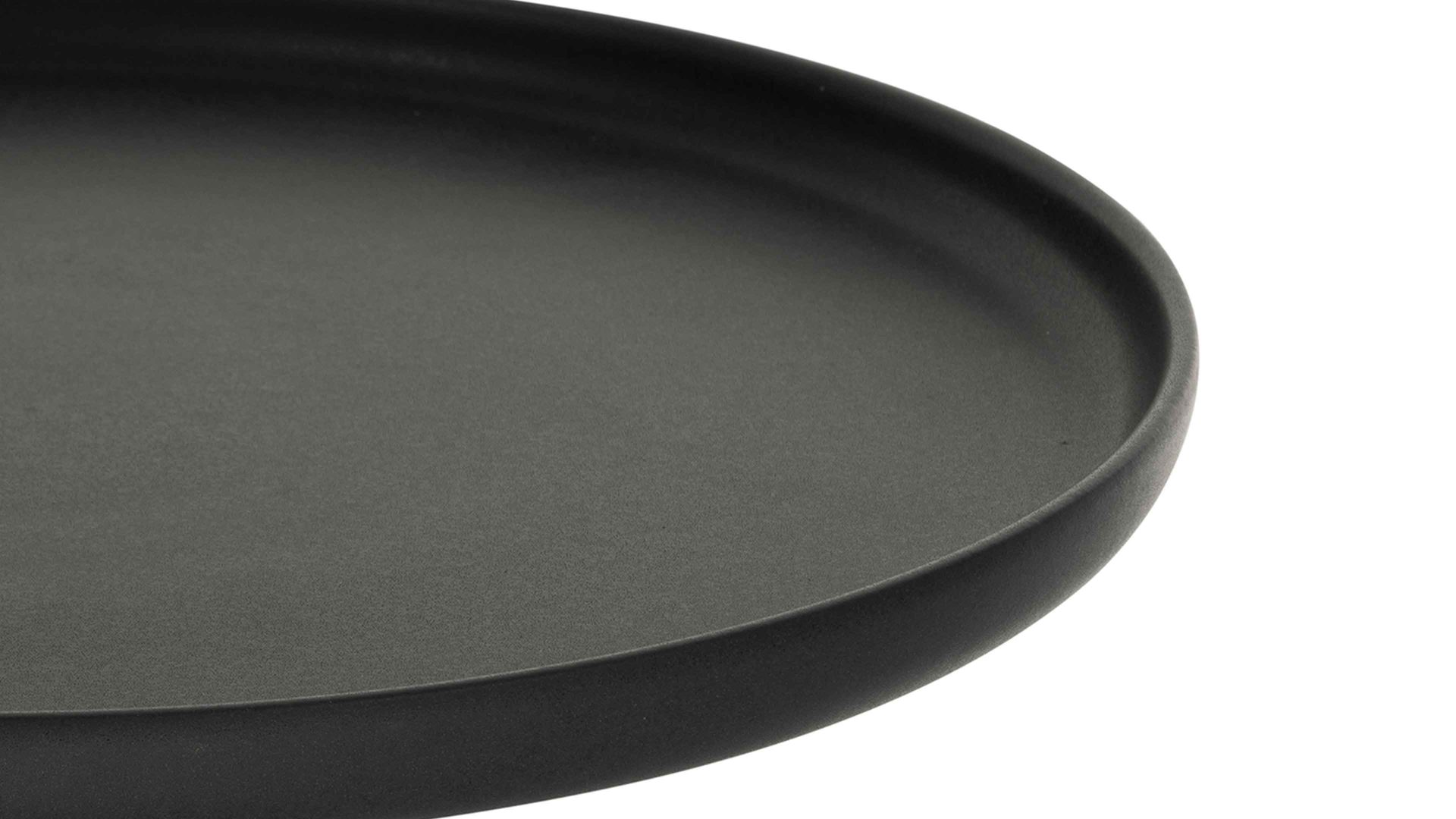 Servierplatte Creatable aus Keramik in Schwarz CREATABLE Uno – Gourmetplatte schwarzes Steinzeug – Durchmesser ca. 33 cm