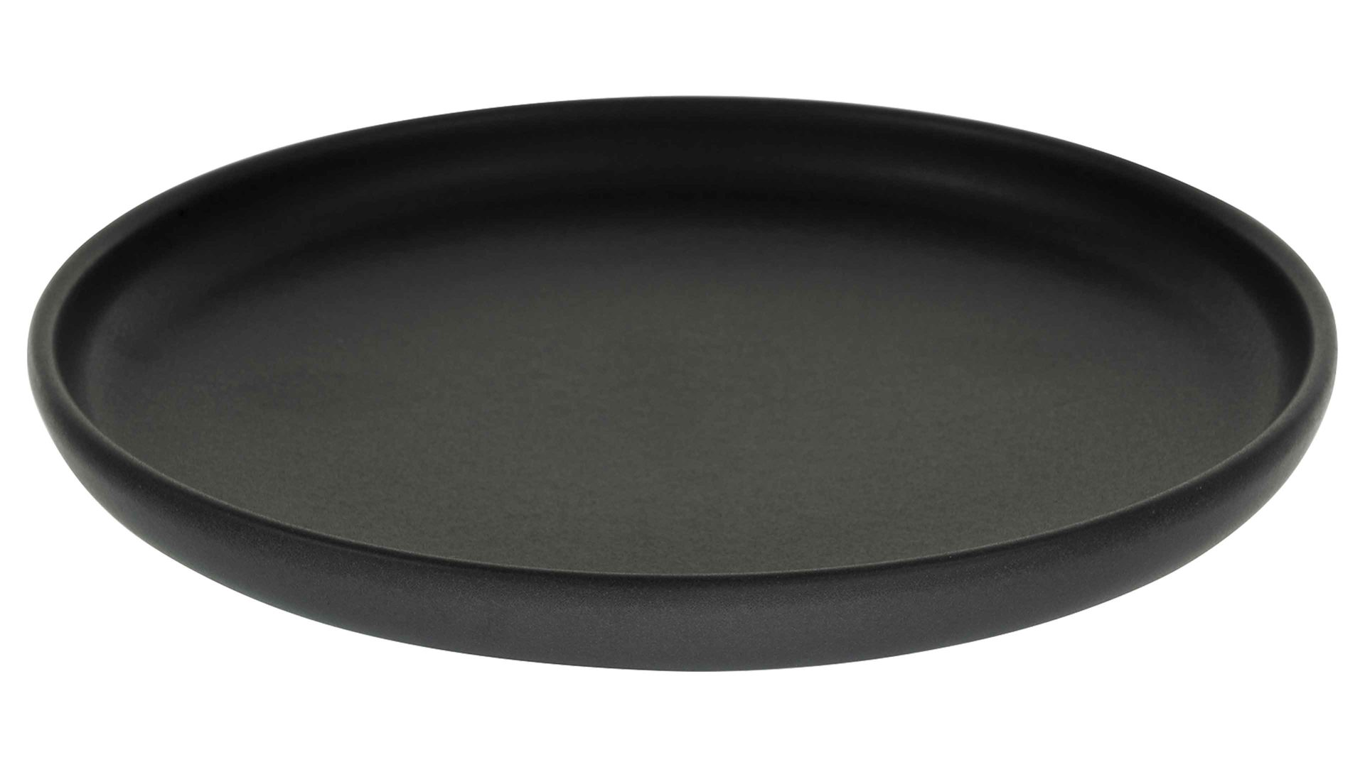 Kuchen- / Frühstücks- / Dessertteller Creatable aus Keramik in Schwarz CREATABLE Uno – Dessertteller schwarzes Steinzeug – Durchmesser ca. 21 cm