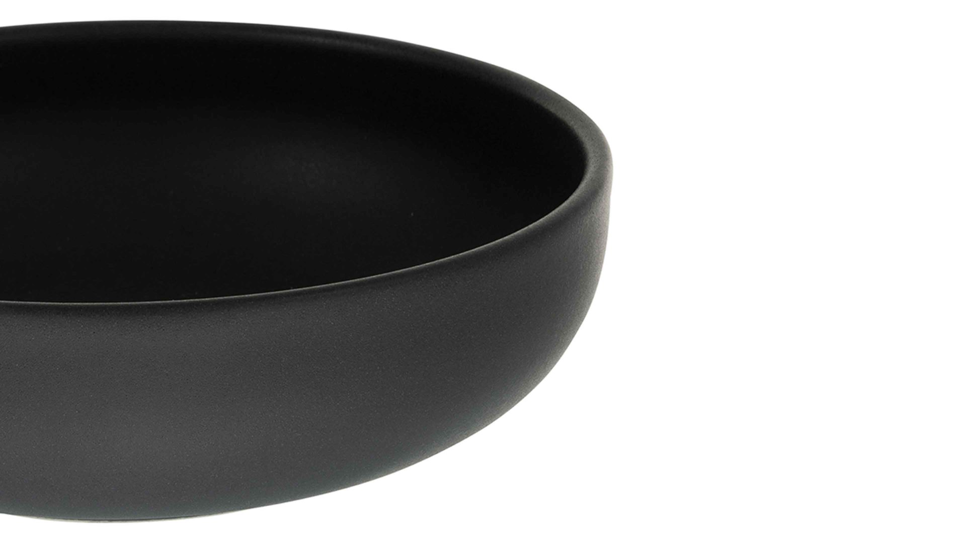 Schale Creatable aus Keramik in Schwarz CREATABLE Uno – Mehrzweckschale schwarzes Steinzeug – Durchmesser ca. 16 cm