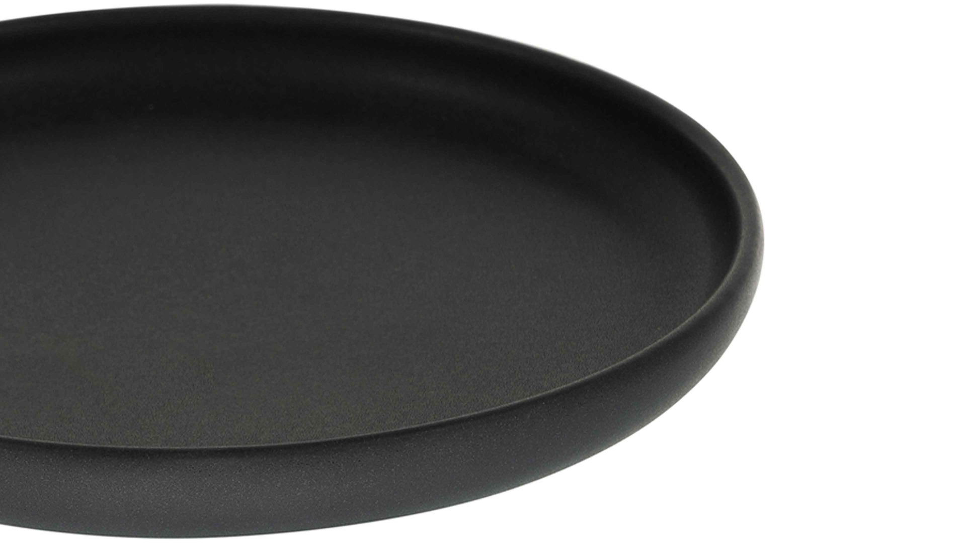 Kuchen- / Frühstücks- / Dessertteller Creatable aus Keramik in Schwarz CREATABLE Uno – Brotteller schwarzes Steinzeug – Durchmesser ca. 18 cm