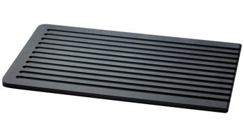 Schneidbrett Continenta aus Holz in Schwarz CONTINENTA Duracore - Brotschneidebrett schwarzer Recycling-Werkstoff – ca. 24 x 39 cm