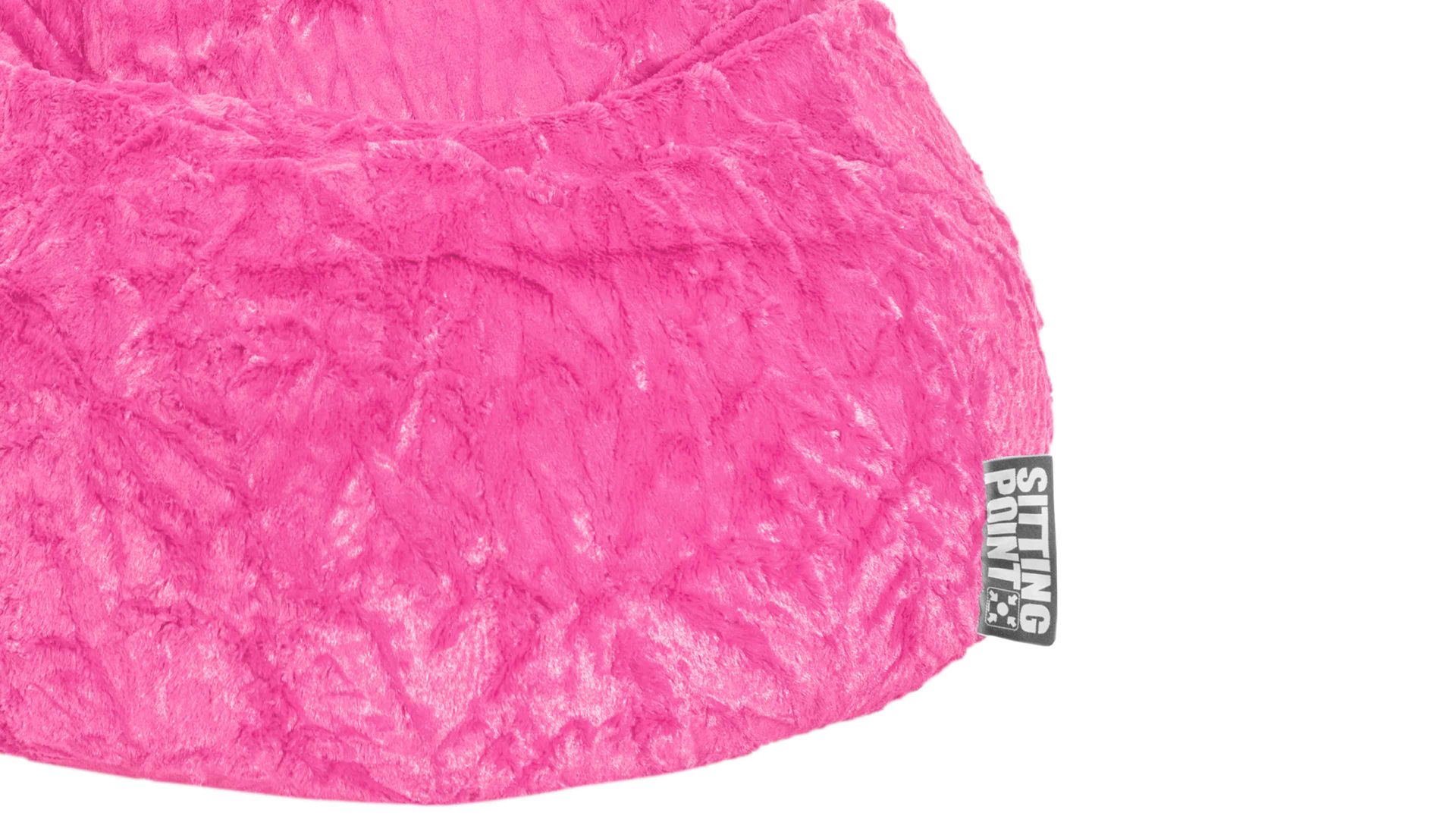 Standard-Sitzsack Magma sitting point aus Kunstfaser in Pink SITTING POINT Plüsch-Sitzsack Fluffy XL als Sitzmöbel pinker Plüschbezug - ca. 220 Liter