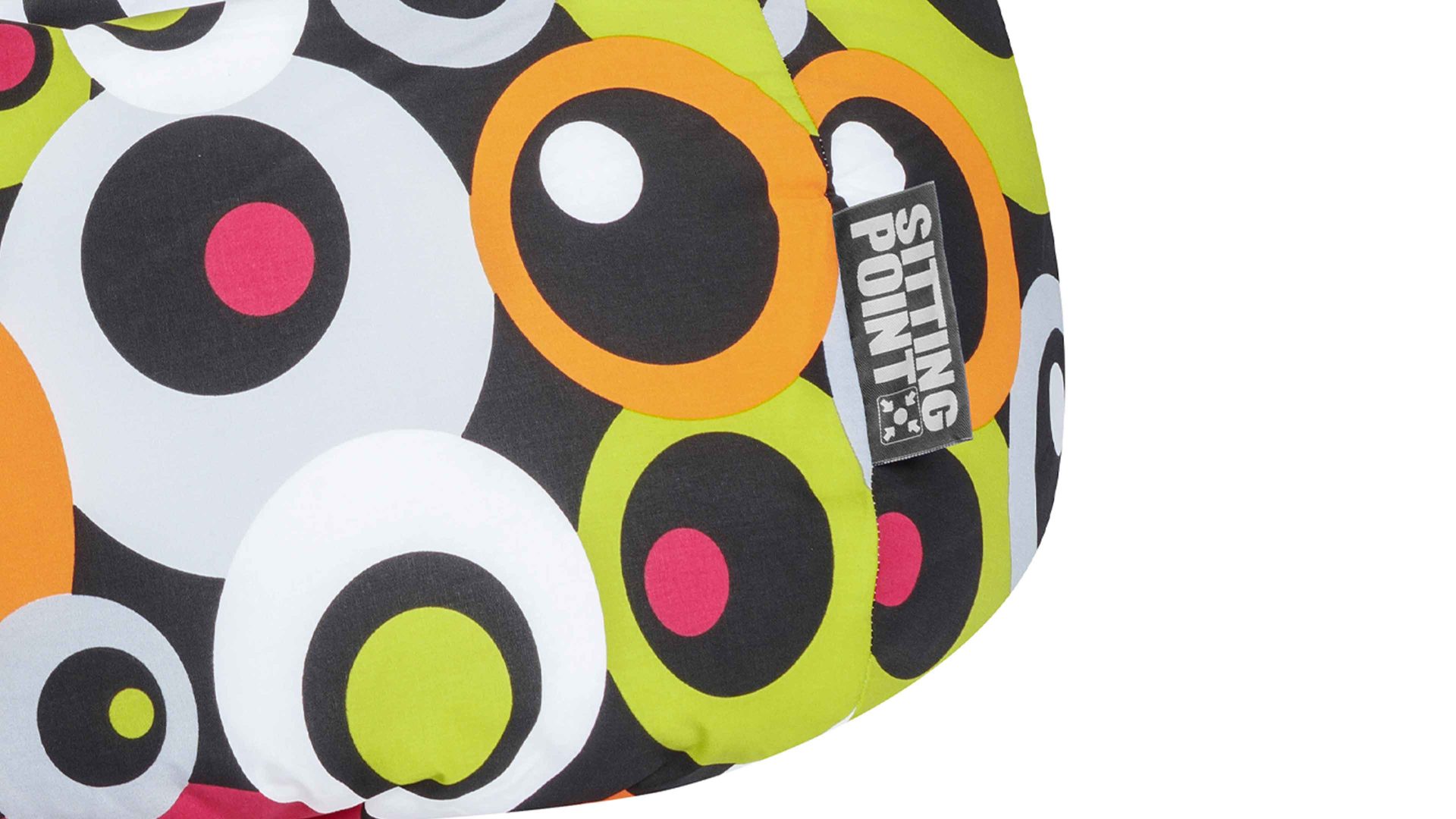 Standard-Sitzsack Magma sitting point aus Kunstfaser in Orange SITTING POINT Sitzsack Malibu L bzw. Sitzmöbel oranges Retromuster - ca. 120 Liter