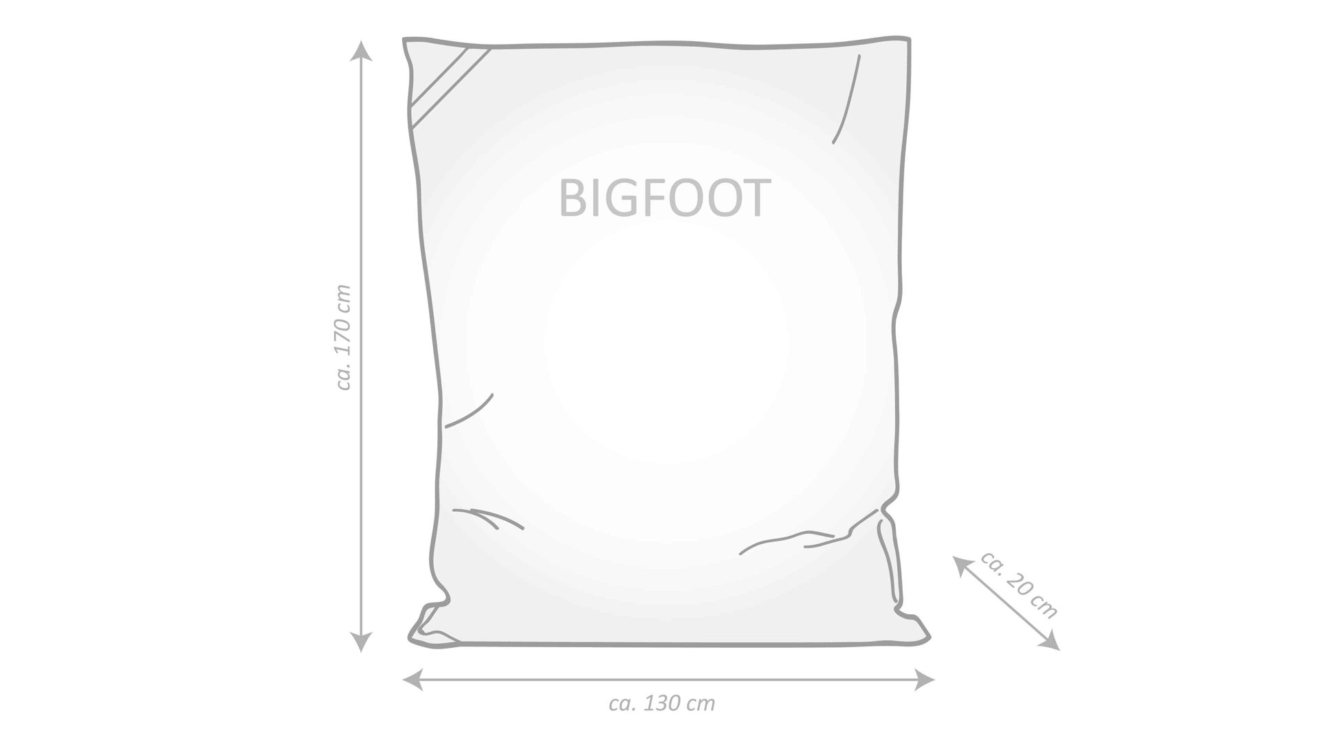 Sitzsack-Bodenkissen Magma sitting point aus Kunstfaser in Rosa SITTING POINT Sitzsack bigfoot scuba® - Sitzmöbel altrosa Kunstfaser - ca. 130 x 170 cm