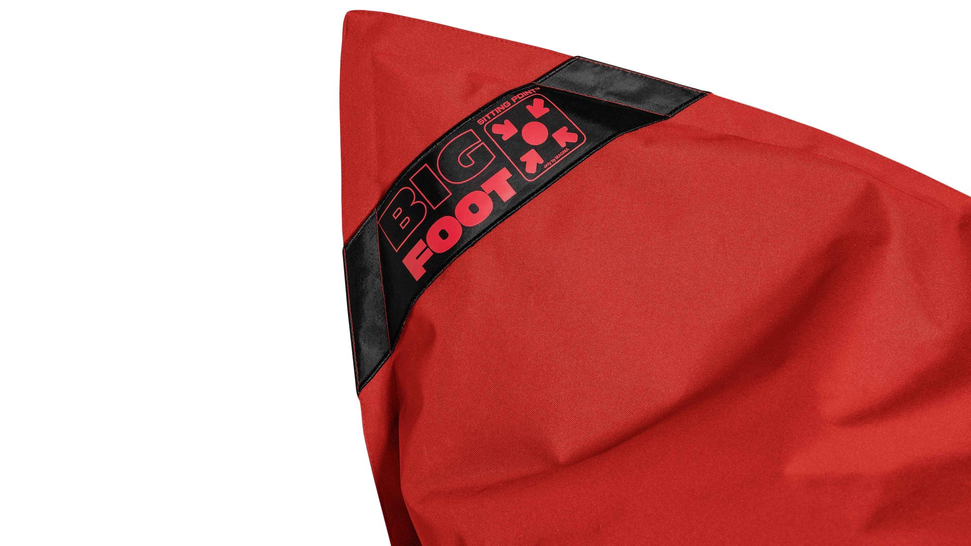 Sitzsack-Bodenkissen Magma sitting point aus Kunstfaser in Rot SITTING POINT Sitzsack bigfoot scuba® - Sitzmöbel rote Kunstfaser - ca. 130 x 170 cm