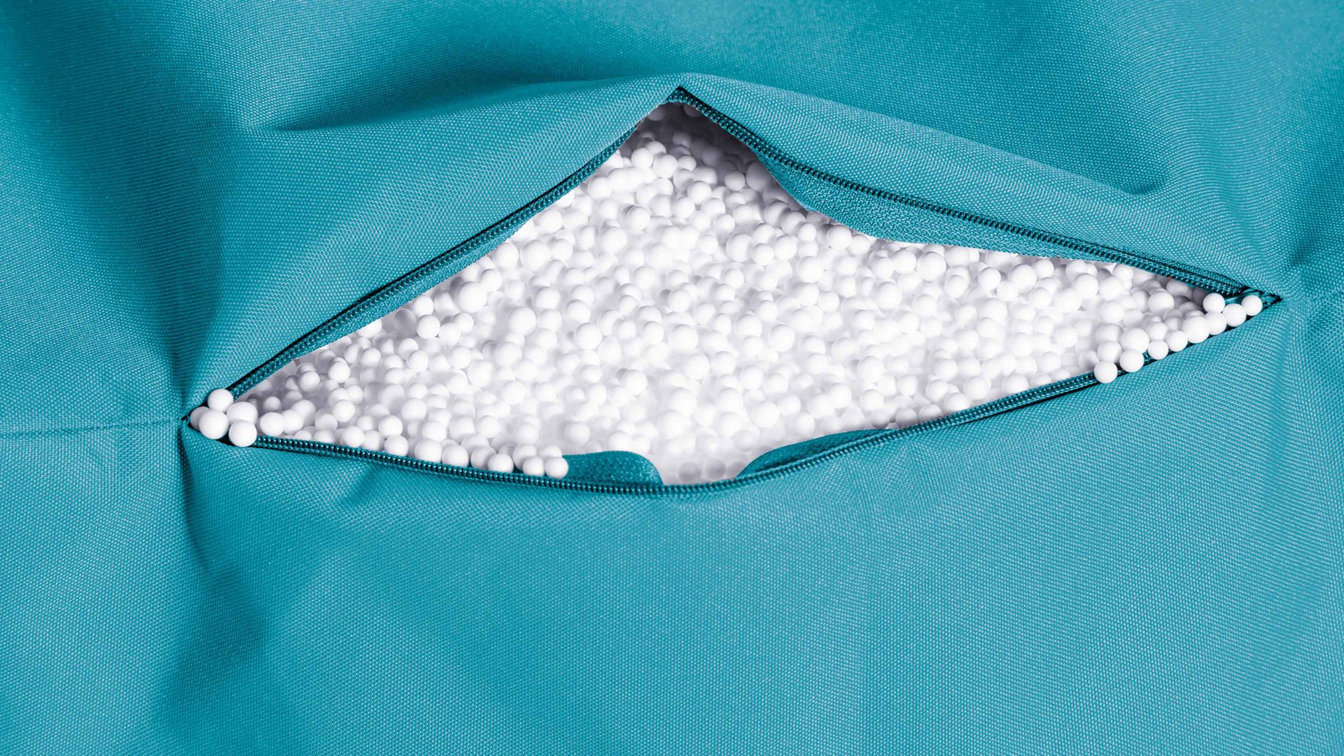 Sitzsack-Würfel Magma sitting point aus Kunstfaser in Petrol SITTING POINT Sitzwürfel cube scuba® petrolfarbene Kunstfaser - ca. 40 x 40 x 40 cm