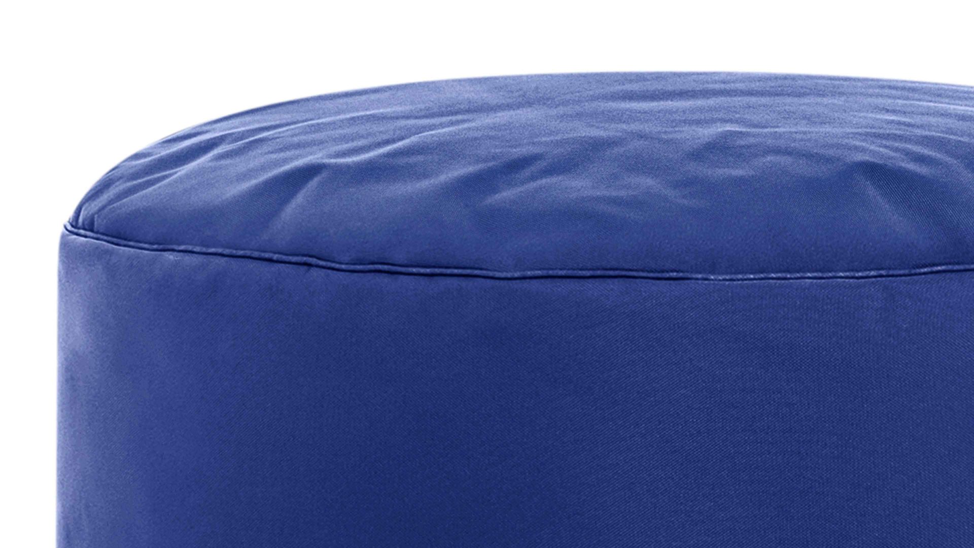 Sitzsack-Hocker Magma sitting point aus Kunstfaser in Blau SITTING POINT Sitzsack-Hocker dotcom scuba® als Kleinmöbel dunkelblaue Kunstfaser – Durchmesser ca. 50 cm