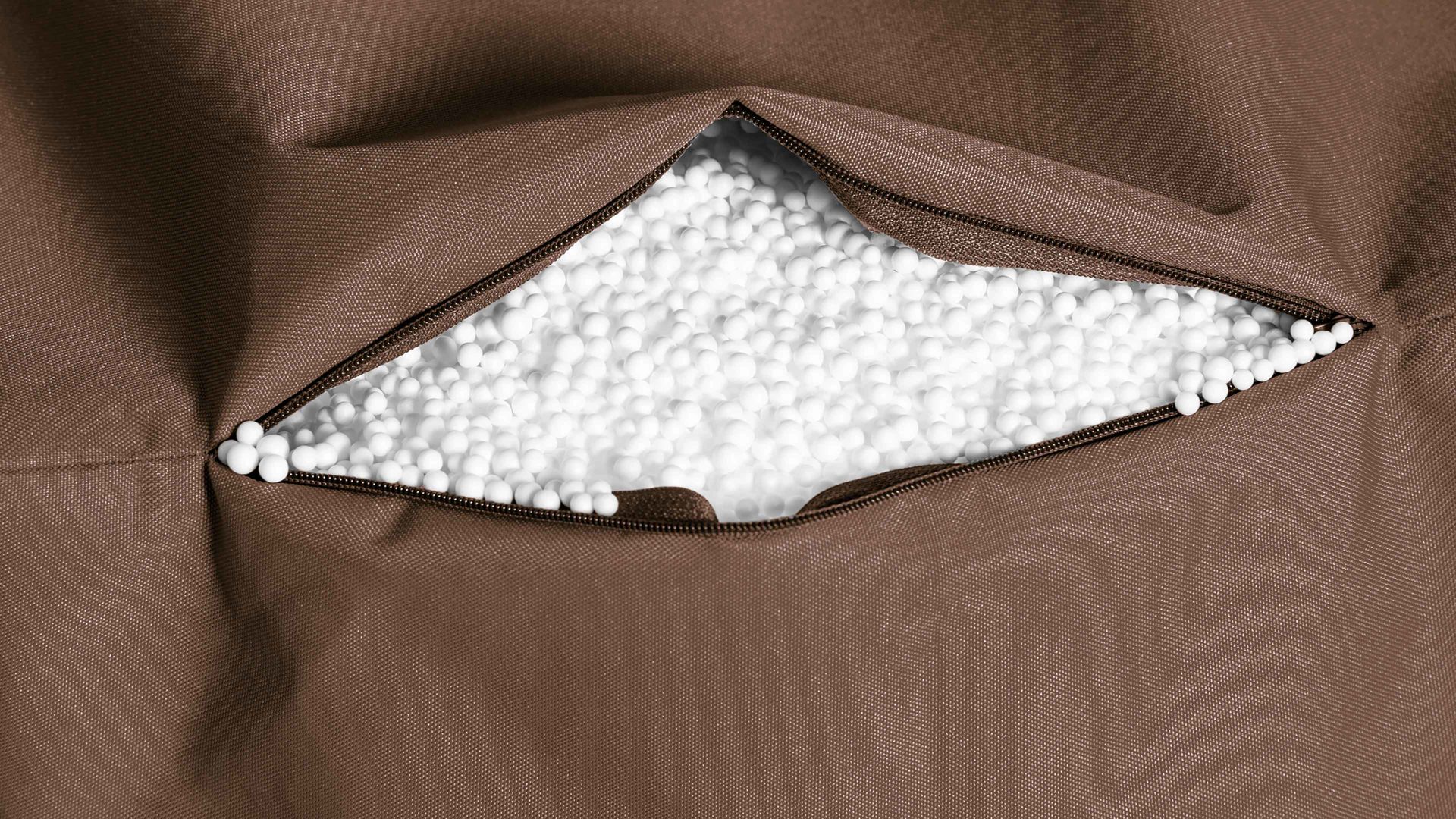 Sitzsack-Würfel Magma sitting point aus Kunstfaser in Braun SITTING POINT Sitzwürfel cube scuba® braune Kunstfaser - ca. 40 x 40 x 40 cm