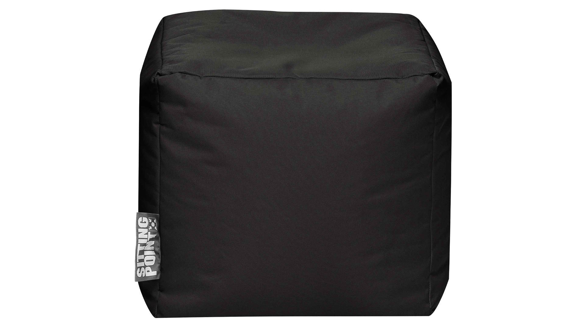 Sitzsack-Würfel Magma sitting point aus Kunstfaser in Schwarz SITTING POINT Sitzwürfel cube scuba® schwarze Kunstfaser - ca. 40 x 40 x 40 cm