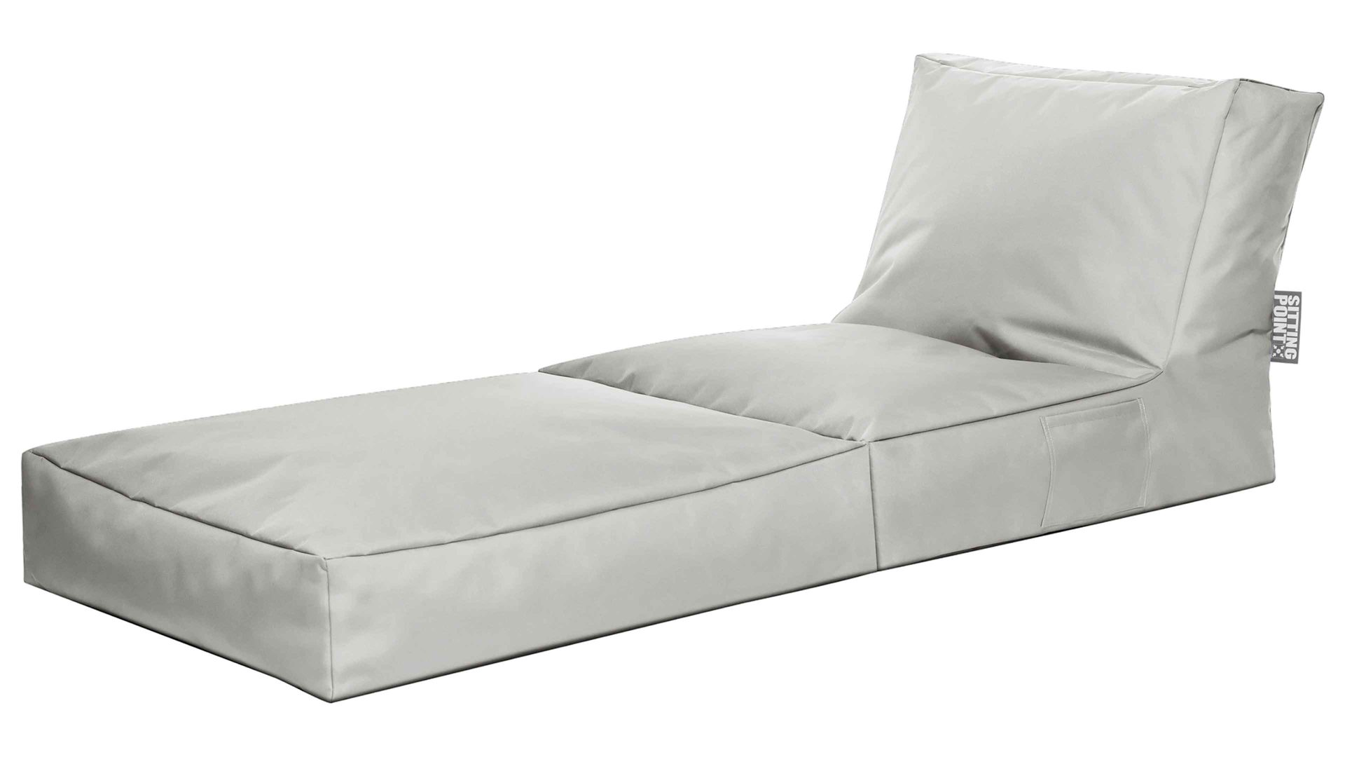 Sitzsack-Liege Magma sitting point aus Kunstfaser in Hellgrau SITTING POINT Funktions-Sitzsack twist scuba® graue Kunstfaser - ca. 300 Liter