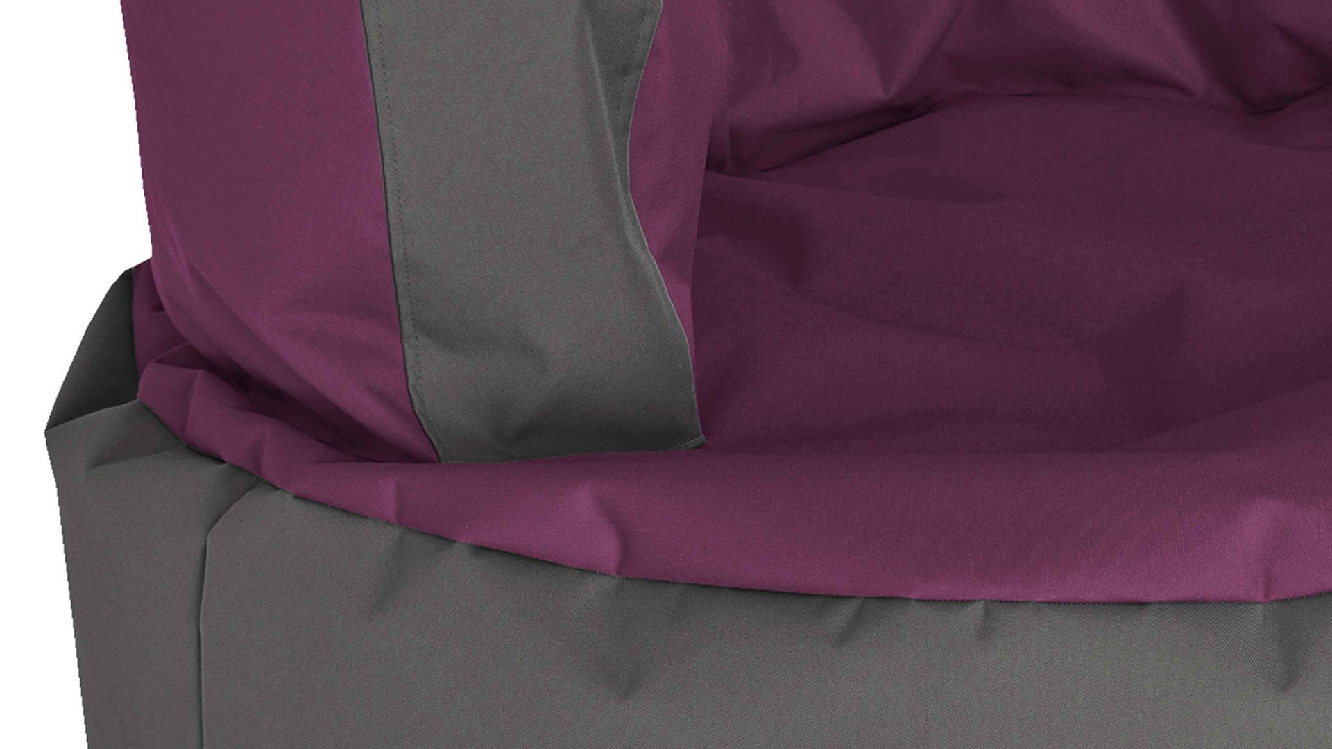 Sitzsack-Sessel Magma sitting point aus Kunstfaser in Lila SITTING POINT Sitzsack-Sessel bebop scuba® als Sitzmöbel aubergine- & anthrazitfarbene Kunstfaser - ca. 85 x 65 cm