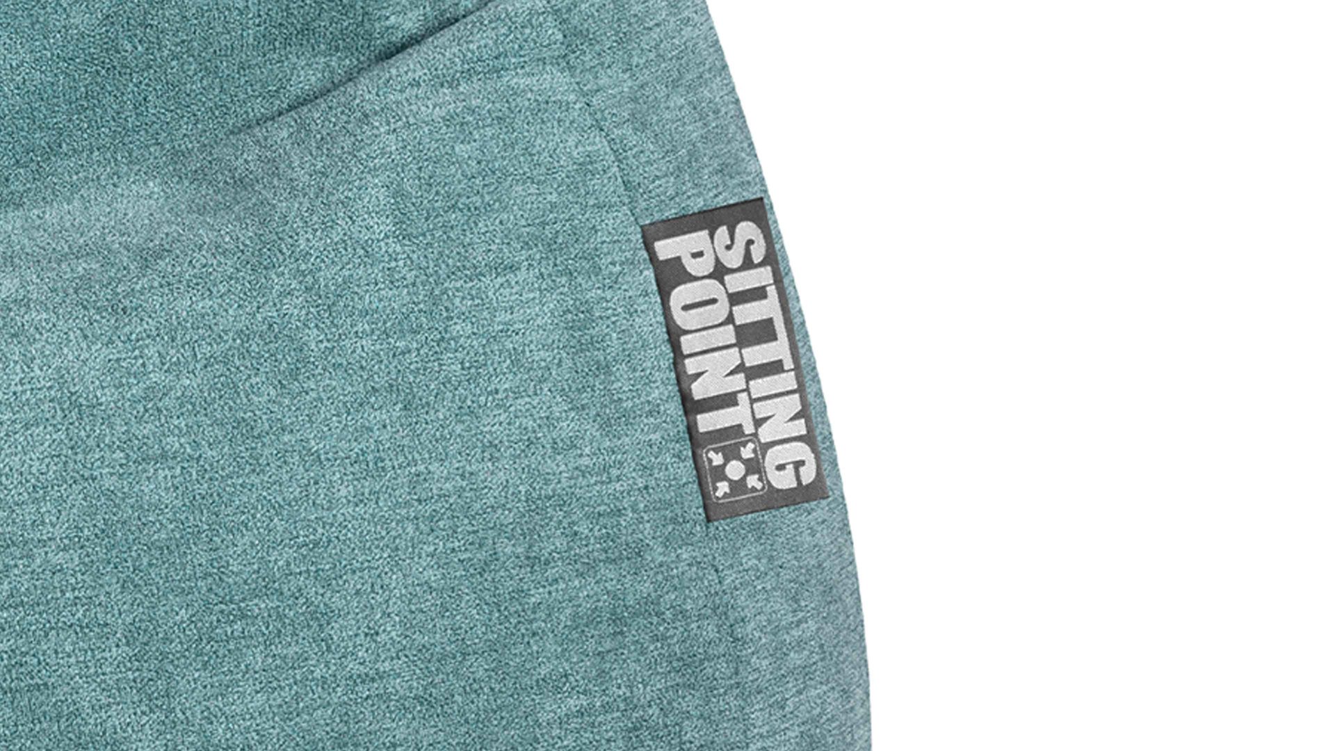 Sitzsack Magma sitting point aus Kunstfaser in Petrol SITTING POINT beanbag alfa XXL - lässiger Sitzsack petrolfarbener Velours 034 – ca. 300 Liter