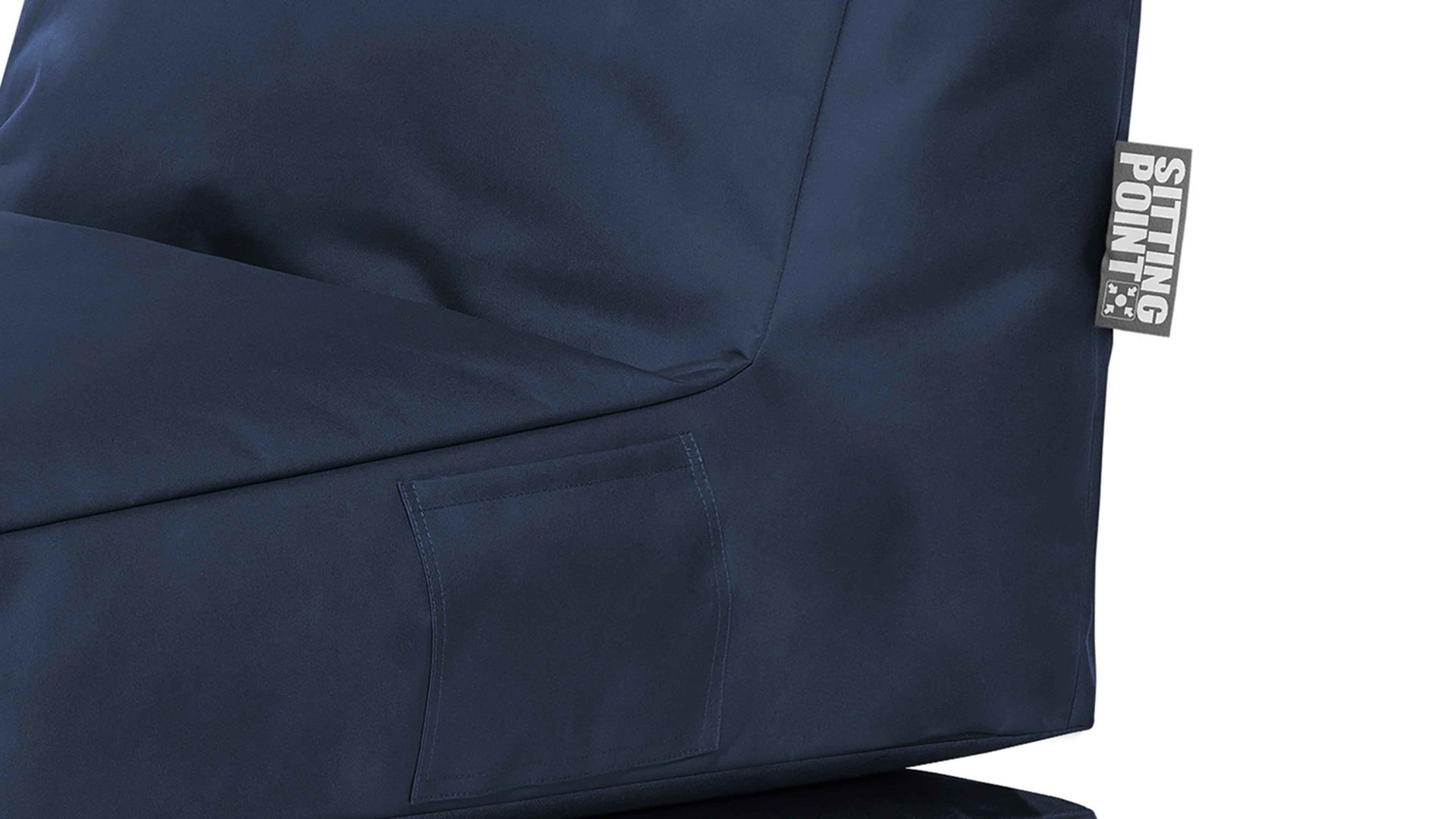 Sitzsack-Liege Magma sitting point aus Kunstfaser in Jeansblau SITTING POINT Funktions-Sitzsack twist scuba® jeansblaue Kunstfaser - ca. 300 Liter