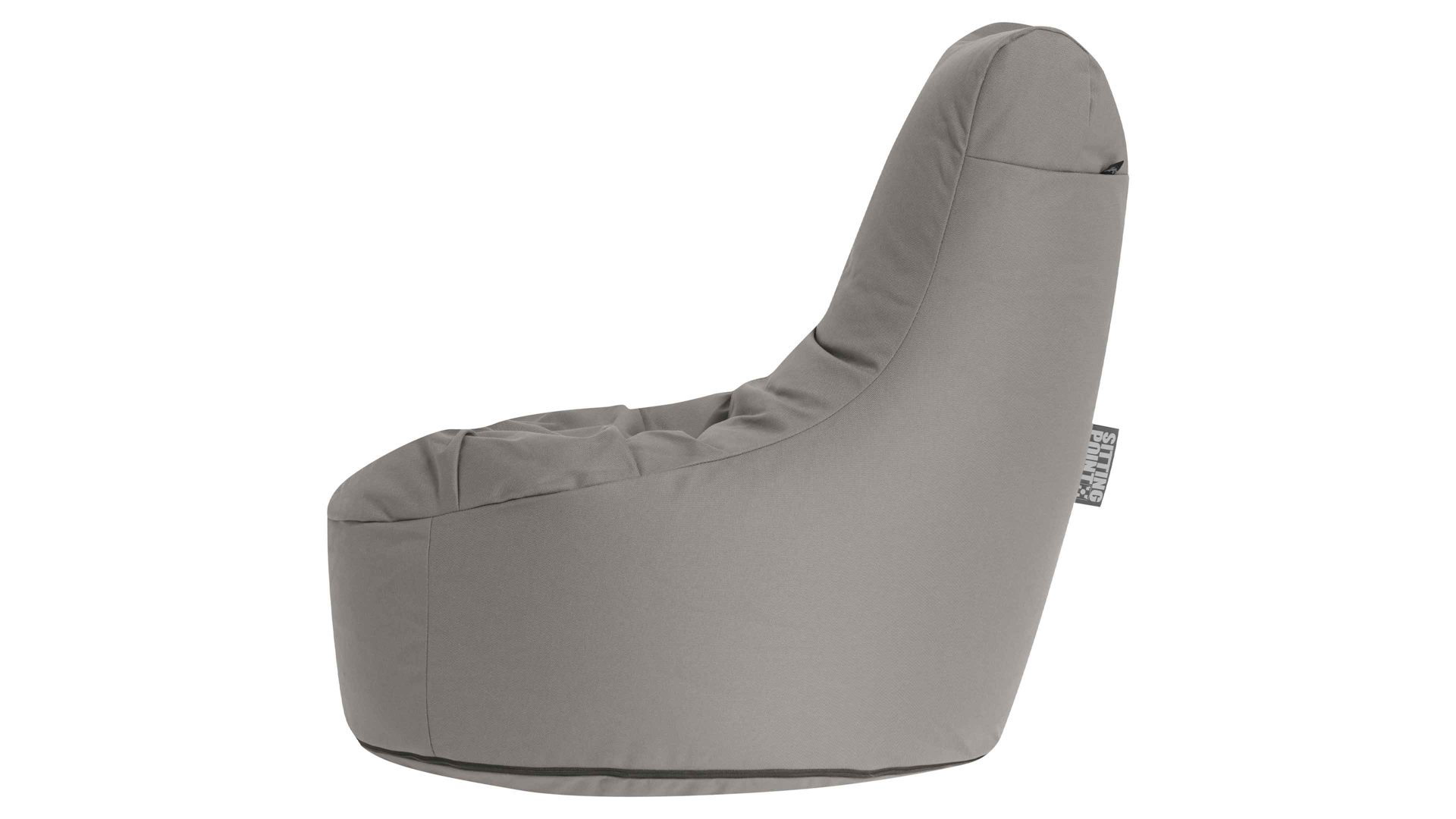 Sitzsack-Sessel Magma sitting point aus Kunstfaser in Hellgrau SITTING POINT Sitzsack-Sessel swing outside graue Outdoor-Kunstfaser - ca. 300 Liter