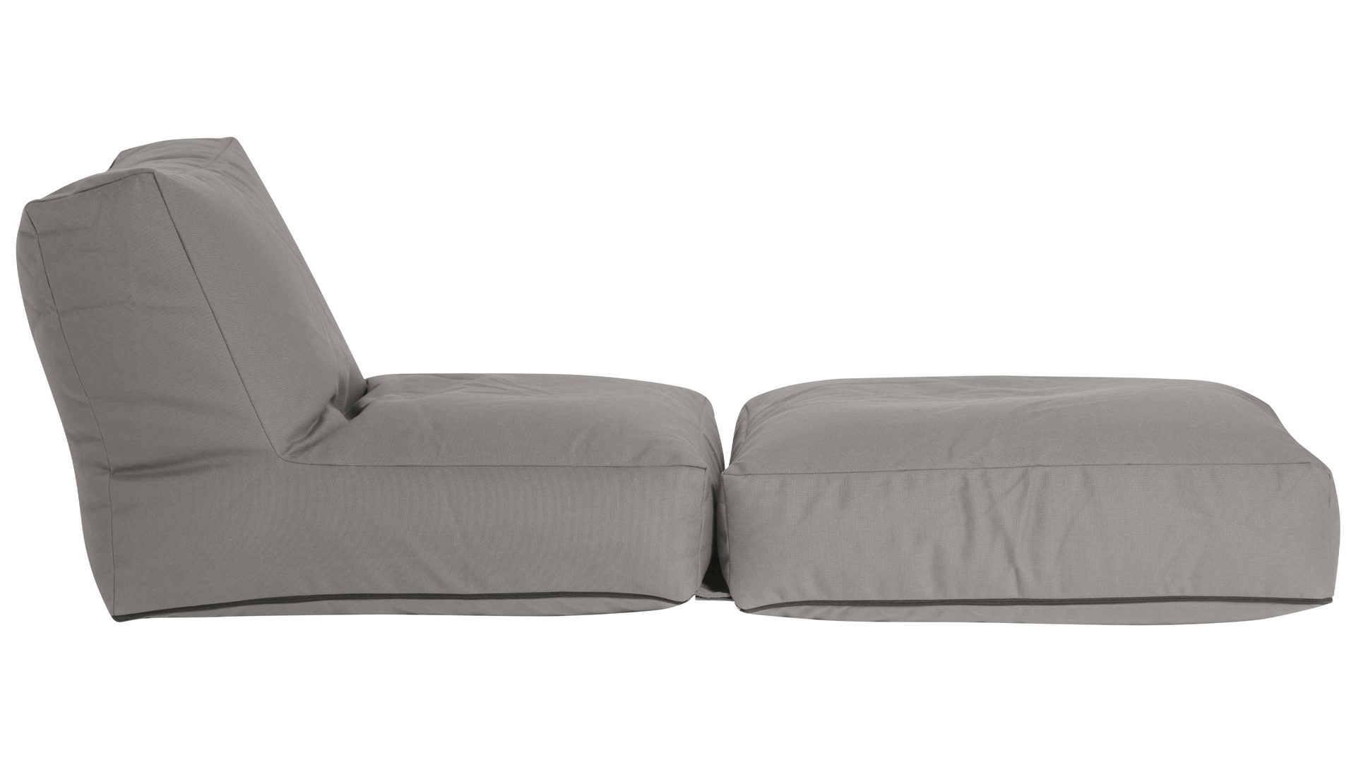 Sitzsack-Liege Magma sitting point aus Kunstfaser in Hellgrau SITTING POINT Sitzsack-Sessel twist outside graue Outdoor-Kunstfaser - ca. 300 Liter