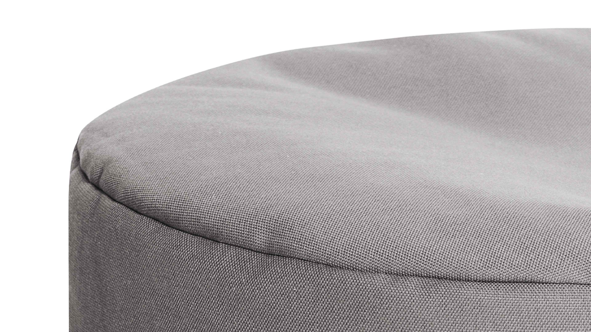 Sitzsack-Hocker Magma sitting point aus Kunstfaser in Hellgrau SITTING POINT Sitzsack-Hocker dotcom outside als Kleinmöbel graue Outdoor-Kunstfaser – Durchmesser ca. 60 cm