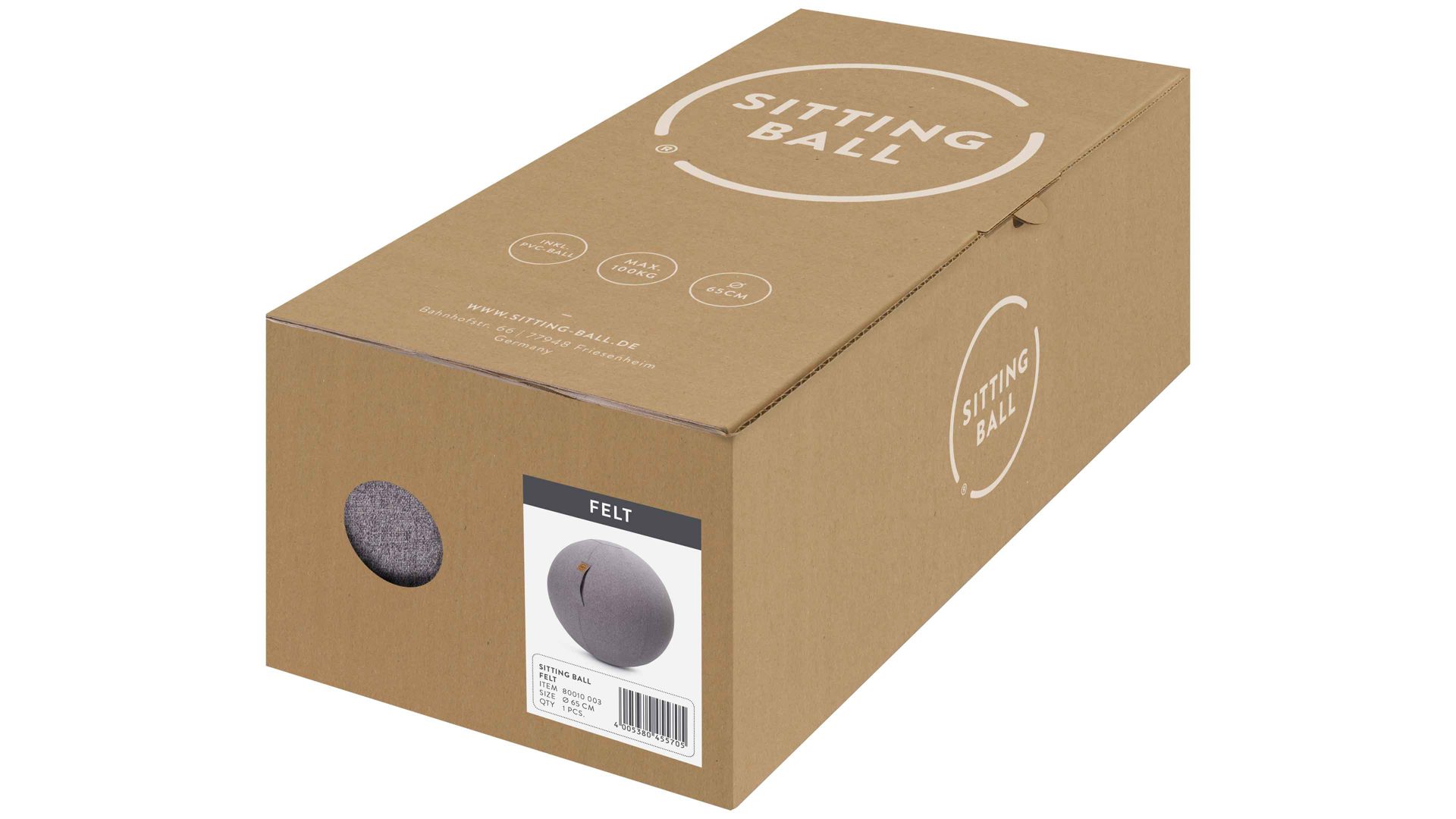 Sitzball Magma sitting point aus Kunstfaser in Dunkelblau SITTING BALL® Felt dunkelblauer Bezug – Durchmesser ca. 65 cm