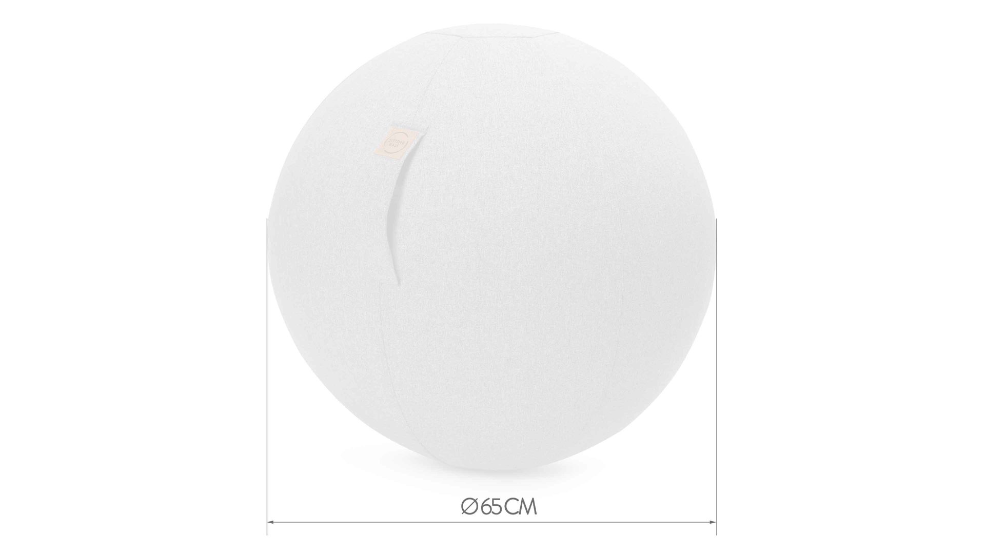 Sitzball Magma sitting point aus Kunstfaser in Gelb SITTING BALL® Felt senffarbener Bezug – Durchmesser ca. 65 cm