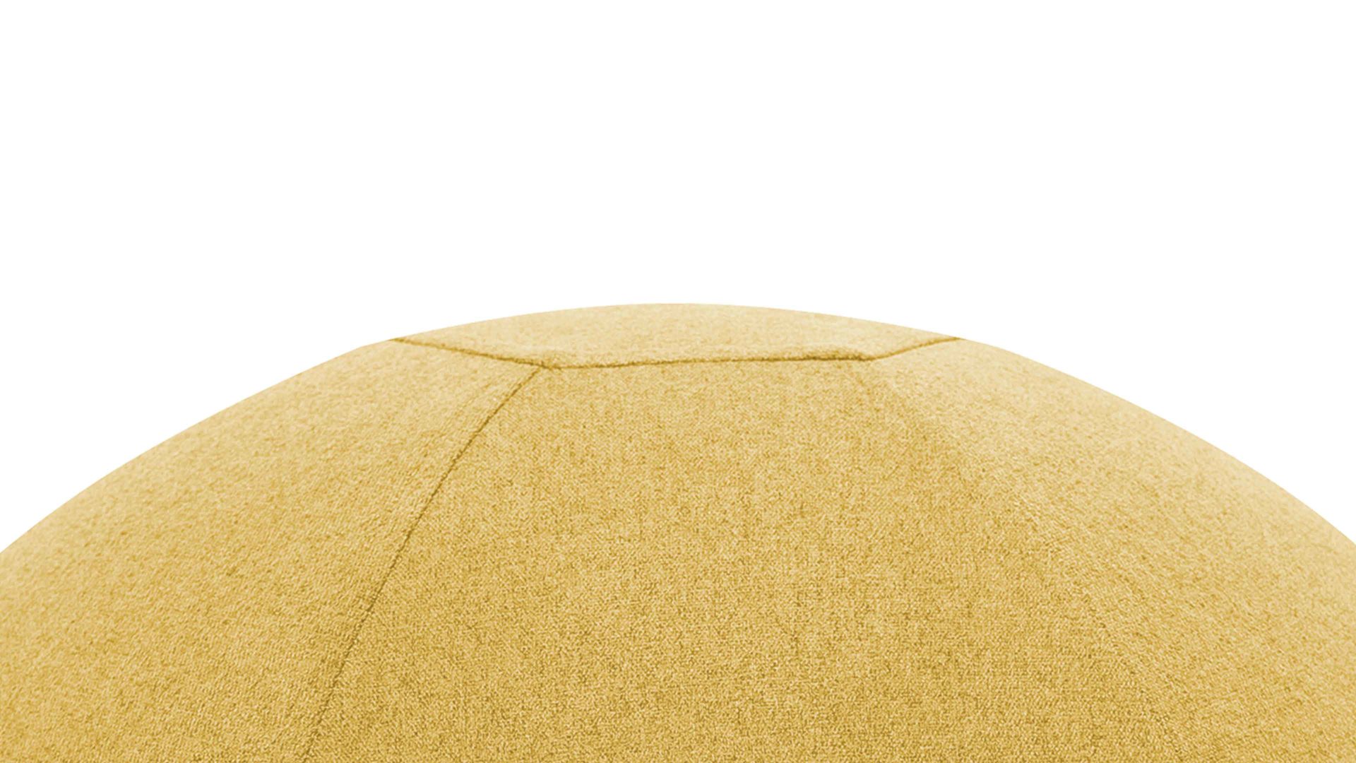 Sitzball Magma sitting point aus Kunstfaser in Gelb SITTING BALL® Felt senffarbener Bezug – Durchmesser ca. 65 cm