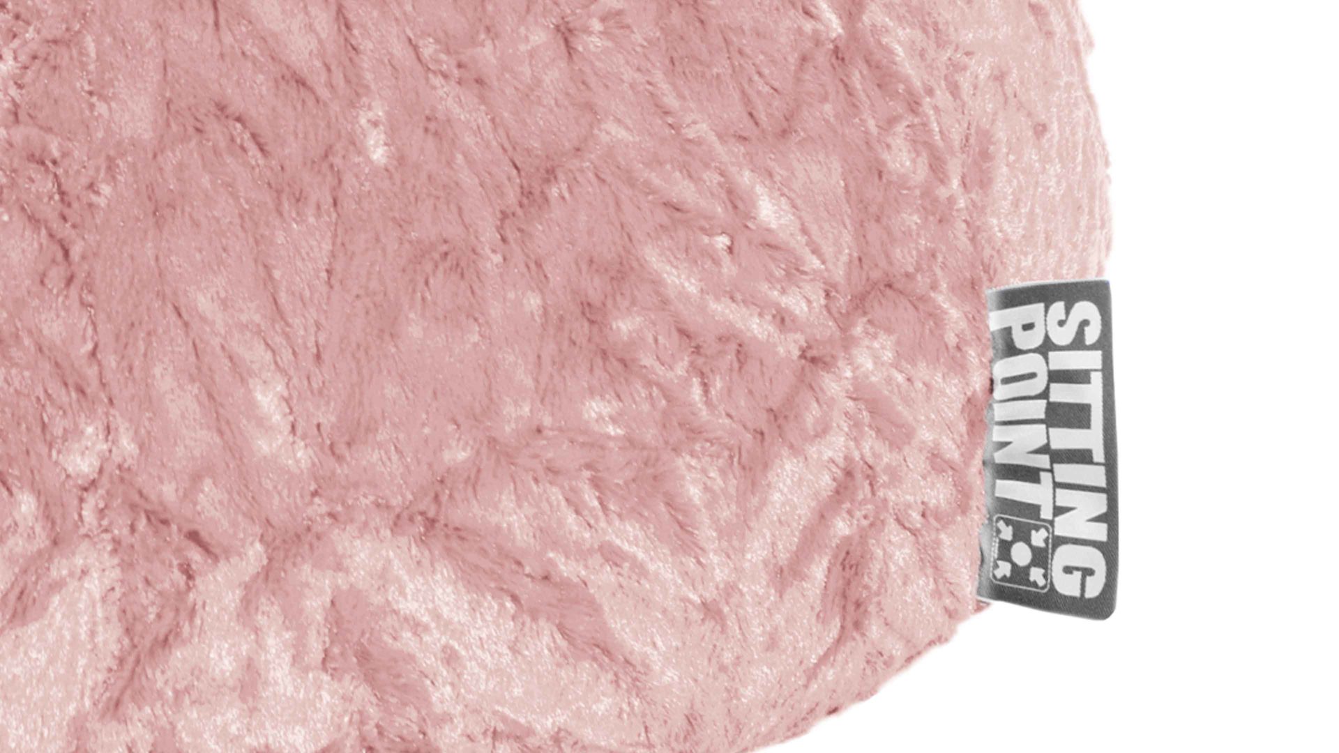 Standard-Sitzsack Magma sitting point aus Kunstfaser in Rosa SITTING POINT Plüsch-Sitzsack Fluffy L als Sitzmöbel altrosa Plüschbezug - ca. 120 Liter