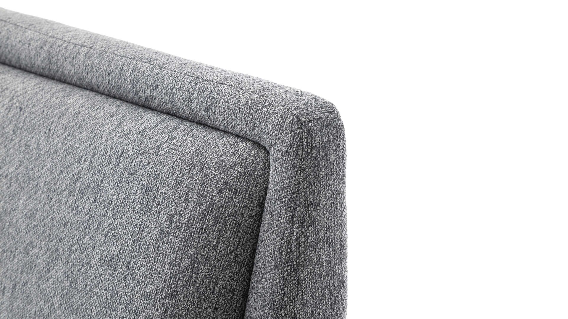 Bettgestell Meise.möbel aus Stoff in Grau Polsterbettgestell Frieda mit Bettkasten grauer Bezug Stelar 92 & eichefarbene Holzfüße - Liegefläche ca. 180 x 200 cm