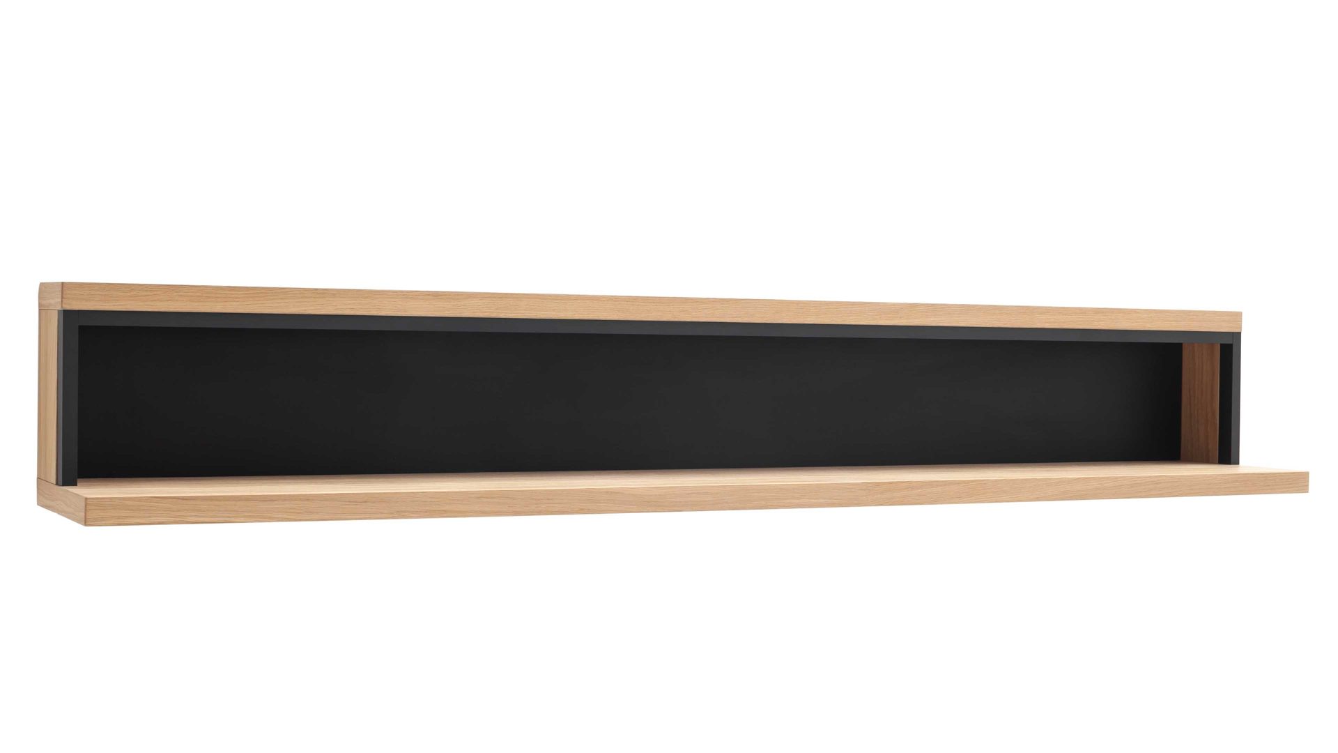 Wandregal Mca direkt aus Holz in Holzfarben Wohnprogramm Bari - Wandregal Asteiche Bianco – Länge ca. 153 cm
