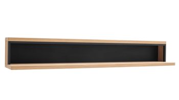 Wandregal Mca direkt aus Holz in Holzfarben Wohnprogramm Bari - Wandregal Asteiche Bianco – Länge ca. 153 cm