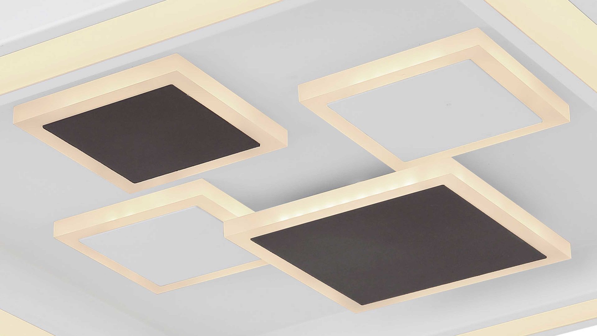 Deckenleuchte Globo lighting aus Metall in Weiß GLOBO Deckenleuchte Nolo Weiß & Anthrazit - ca. 48 x 48 cm